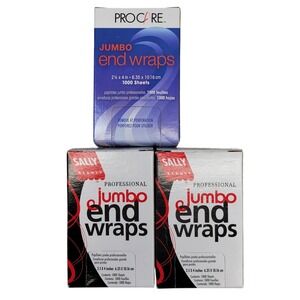 Lot of ProCare Sally Beauty Professional Jumbo End Wraps 2.5x4 Hair Perm Papers